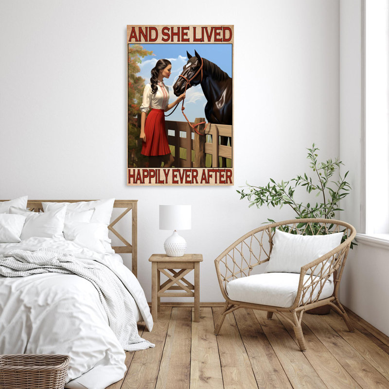 Horse And She Lived Happily, H 36 po x l 24 po x P 1,25 po
