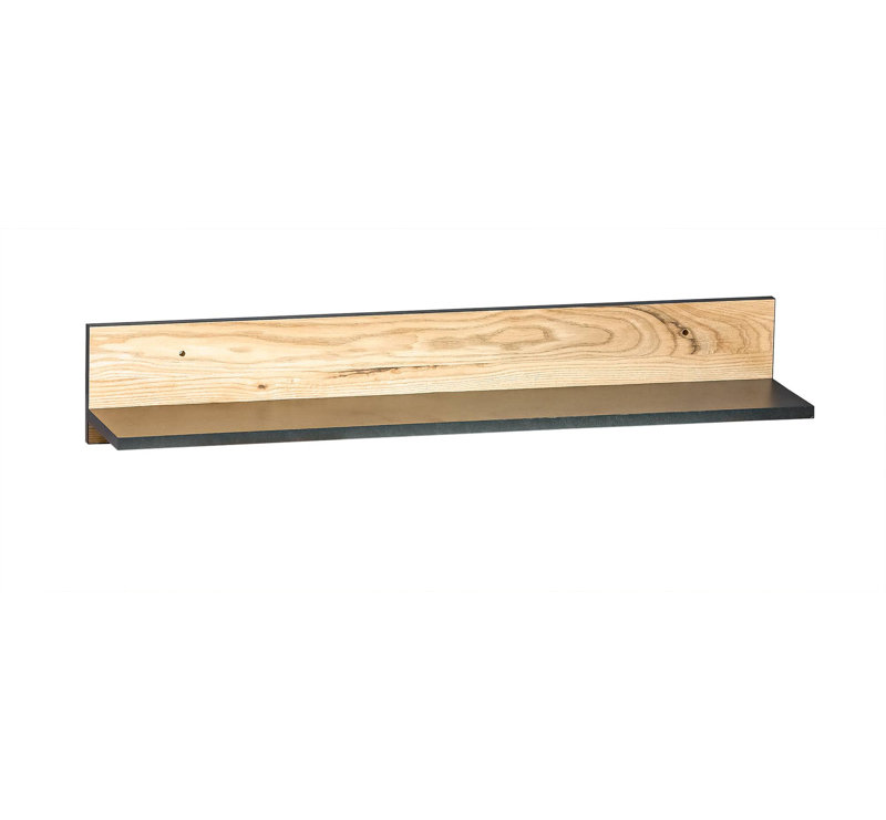 Cadell Floating Shelf, Black/Natural