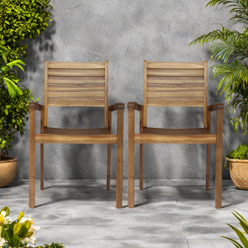 Outdoor Dining Chairs, Wood, Wood