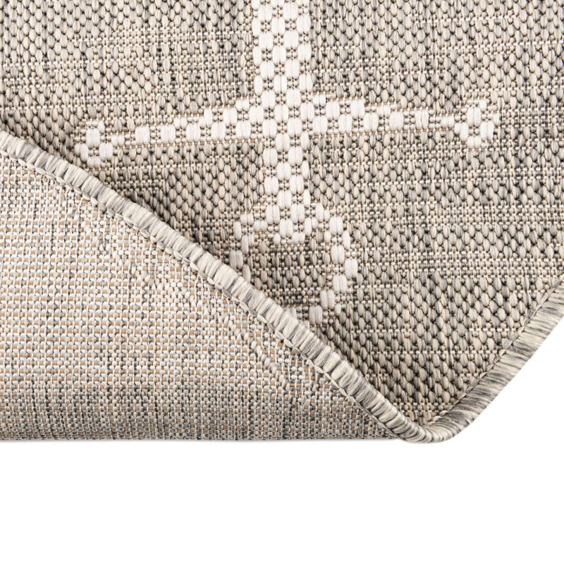 Brentwood Indoor / Outdoor Area Rug, Oval 7'10" x 10', Gray