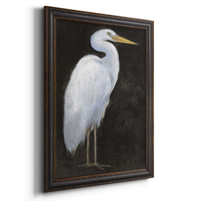 White Heron Portrait I, toile encadrée de qualité supérieure - prête à être accrochée