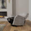 Fauteuil relevable moelleux en tissu colombe Lucie