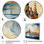Mosquée bleue et jaune «Oasis», art mural-411095604-411095607