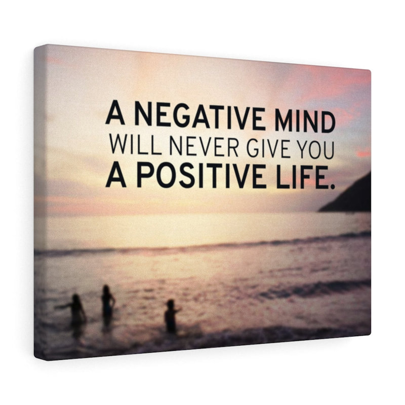 A Positive Life - Wrapped Canvas Print, 30cm H x 41cm W