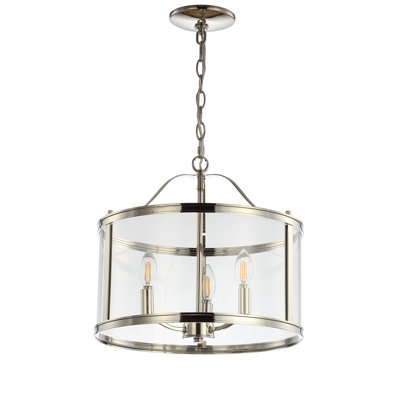 Luminaire tambour suspendu 3 lumières lanterne Mccrae