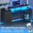 Computer Desk with Monitor Stand & Charging Station, Gaming Desk with LED Lights & Drawers-2117043240-2116004840
