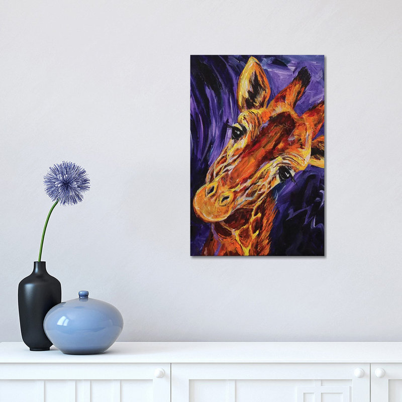 Giraffe 1 Piece Wrapped Canvas Painting, 30.48 cm H x 45.72 cm W