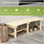Banc de jardin en bois semi-circulaire Outsunny