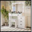 White Colour Adjustable Dressing Table With 5 Drawers