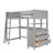 Loft Bed With Drawers And Desk, Wooden Loft Bed With Shelves-161060945-161060946