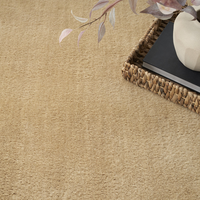 Nourison Plush Cloud 9'9" x 13'9" Camel Modern Indoor Rug, Camel, Rectangle 9'9" x 13'9"