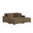 4-Piece Upholstered Camel Corduroy Modular Sectional Sleeper Sofa Set With Armchairs & Removable Ottomans-2132590695
