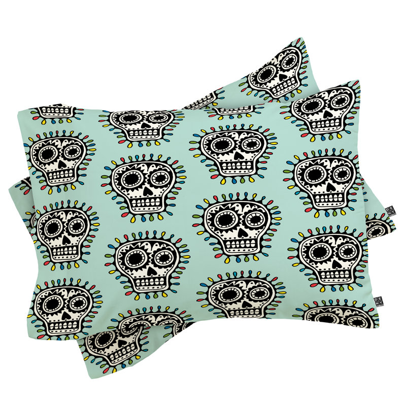 Andi Bird Sugar Skull Fun Pillowcase, King