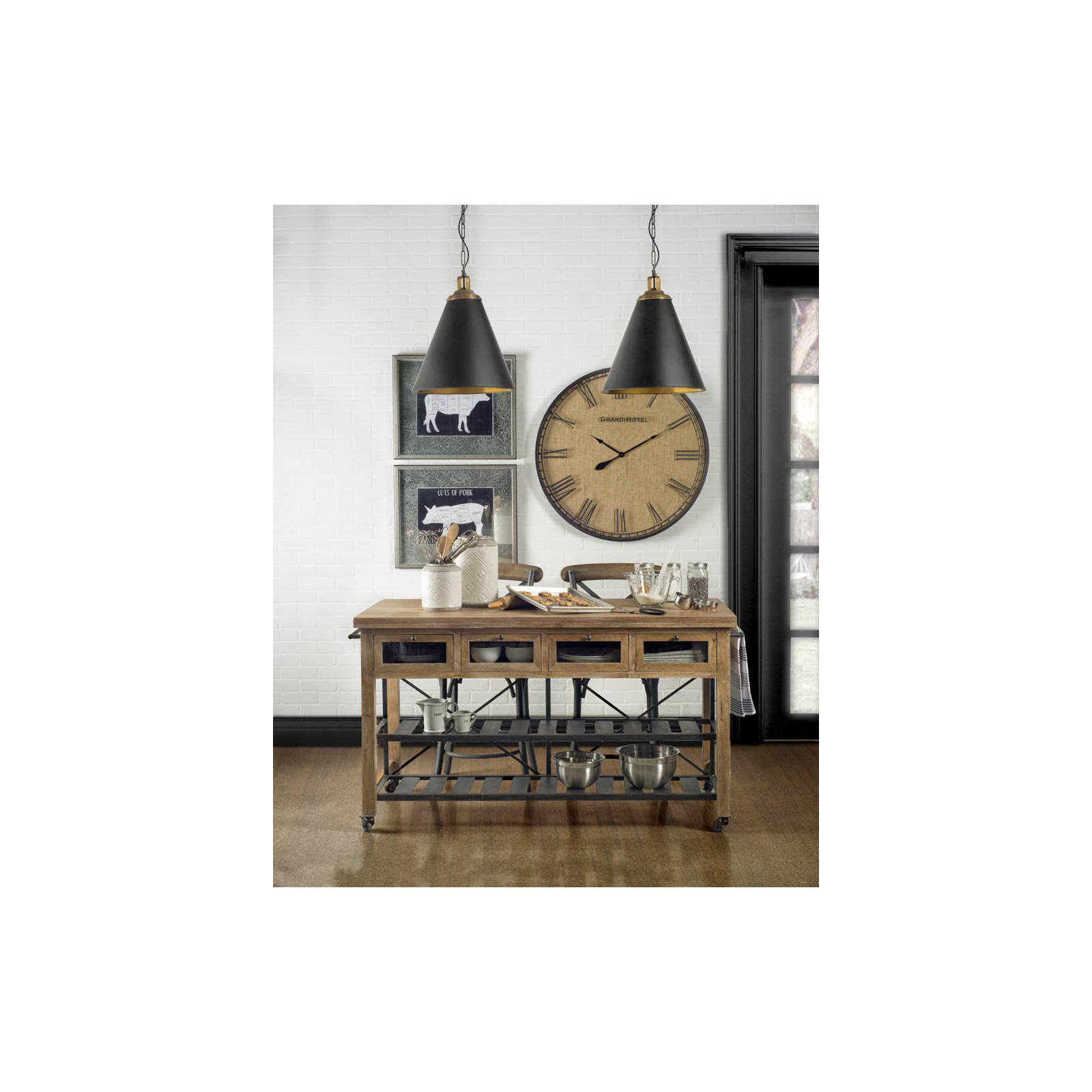 Cadhla Solid Wood Kitchen Island