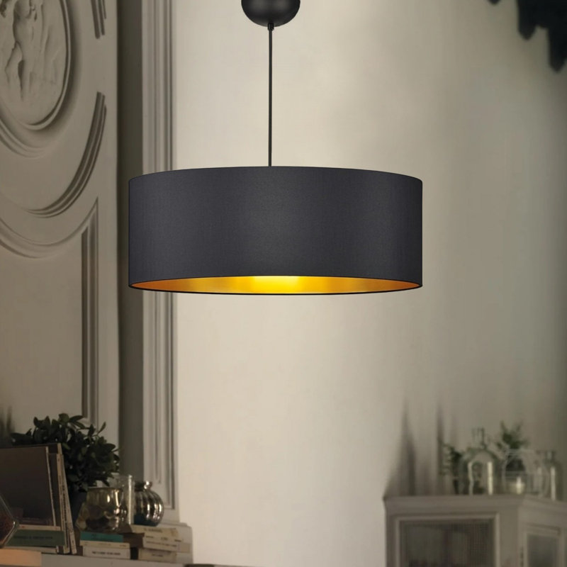 Chriselle - Light Natural LED Pendant, Black