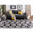 Rodgers Hand Woven Flat Weave Wool/Cotton Geometric Rug in Black/Ivory-1634926081
