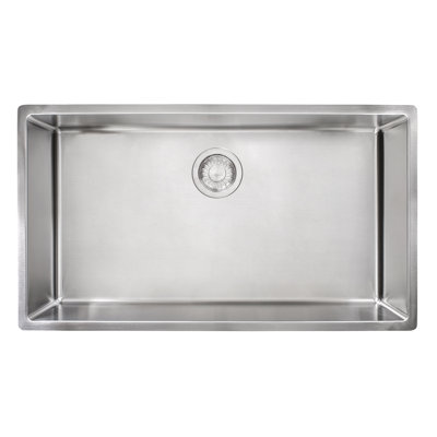 Cube Stainless Steel 32" L x 18" W Undermount Kitchen Sink with Basket Strainer