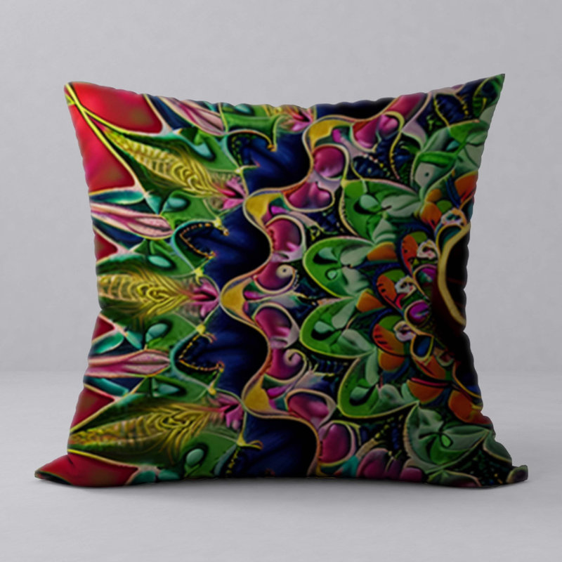 Oreiller New ManosMorenas, caractère et motifs vibrants / taille 22 po x 22 po