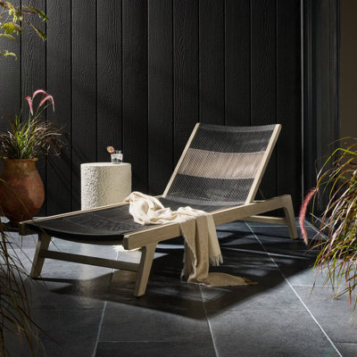 Julian Outdoor Teak Chaise Lounge
