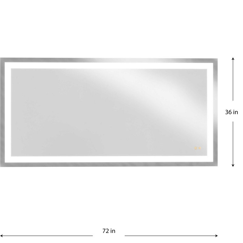 72" x 36" Frameless LED Bathroom Vanity Mirror