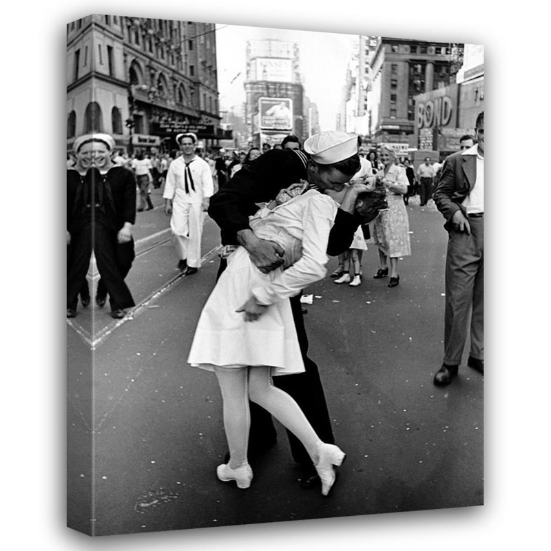 S'embrasser le jour de la VJ - Times Square - 14 aout 1945, H 48 po x l 36 po