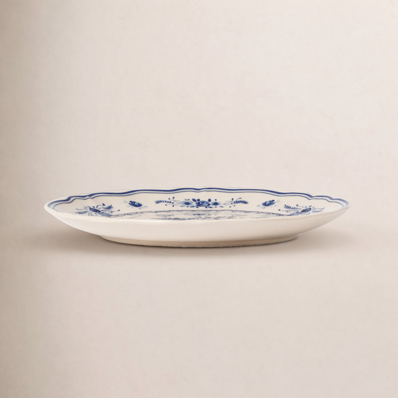 Vila Salad Plates, Beige/Blue