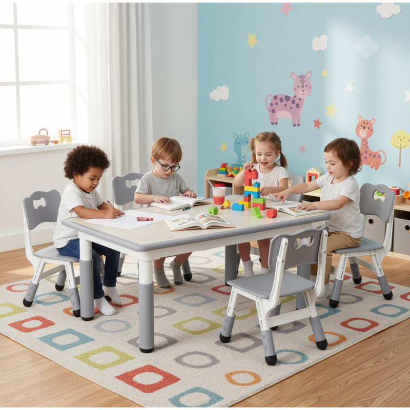 4 -Person Dining Set, Grey