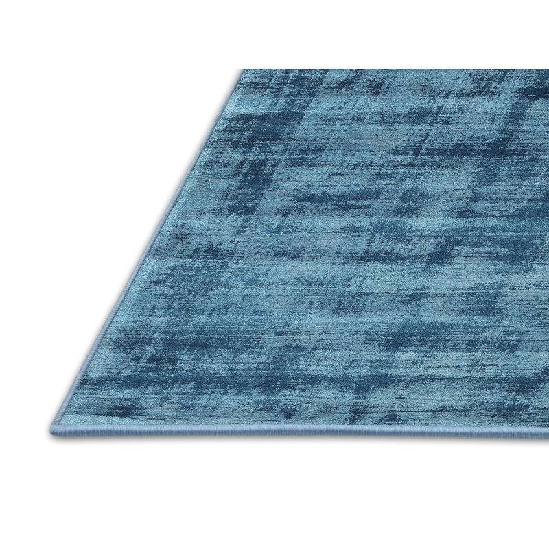 Tapis de zone turquoise contemporain, Rectangle 6 pi x 9 pi