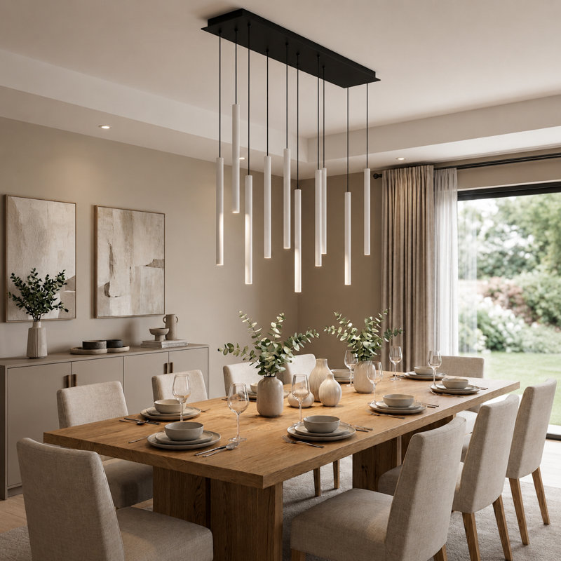 Baileyton 10 - Light Kitchen Island Pendant, White