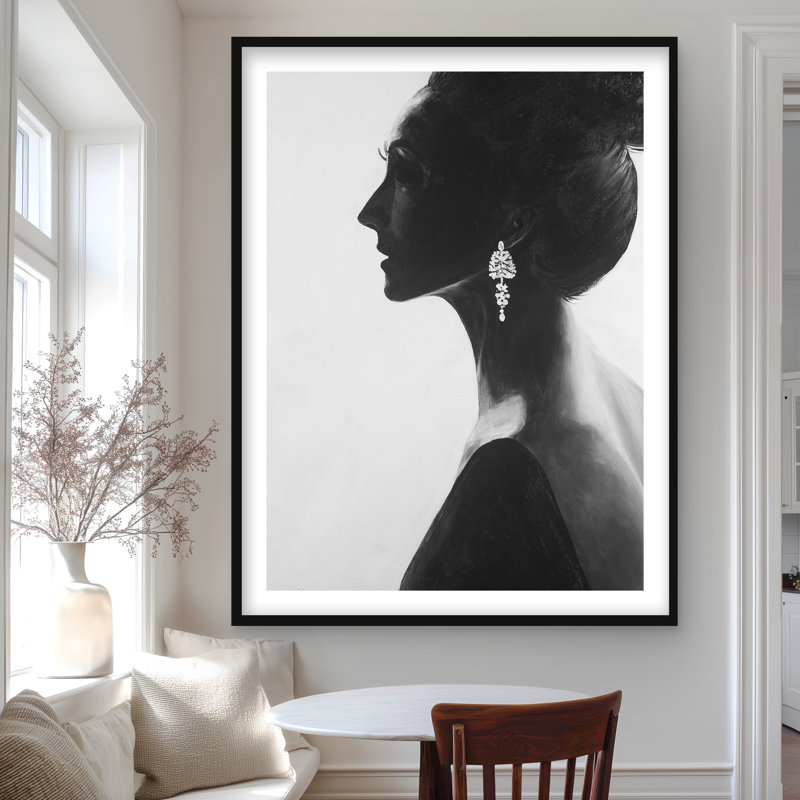 Femme chic - décor de salon figuratif mat