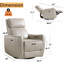 Siège de cinéma inclinable, pivotant et berçant de 32,3 po de large contemporain avec USB (ensemble de 4)-1363575589