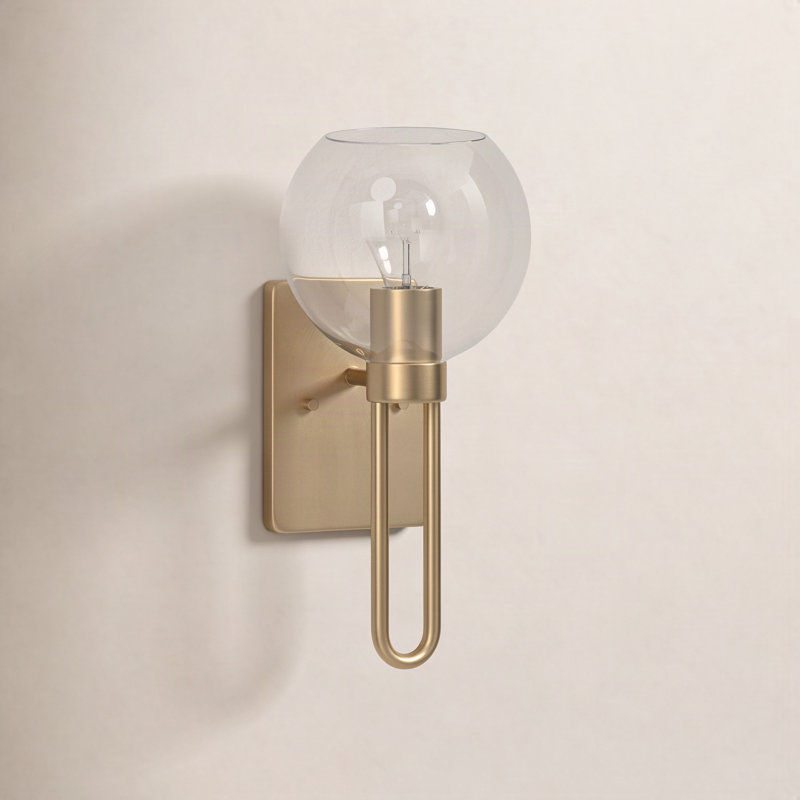 1 - Light Bath Sconce, Satin Brass