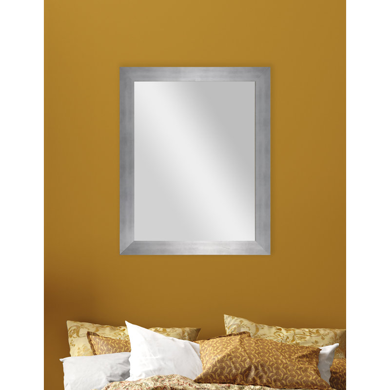 Miroir décoratif, 33 po x 38 po, Argenté mat