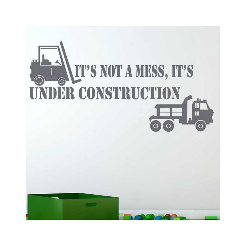 Non-Wall Damaging Wall Decal, Grey, Large