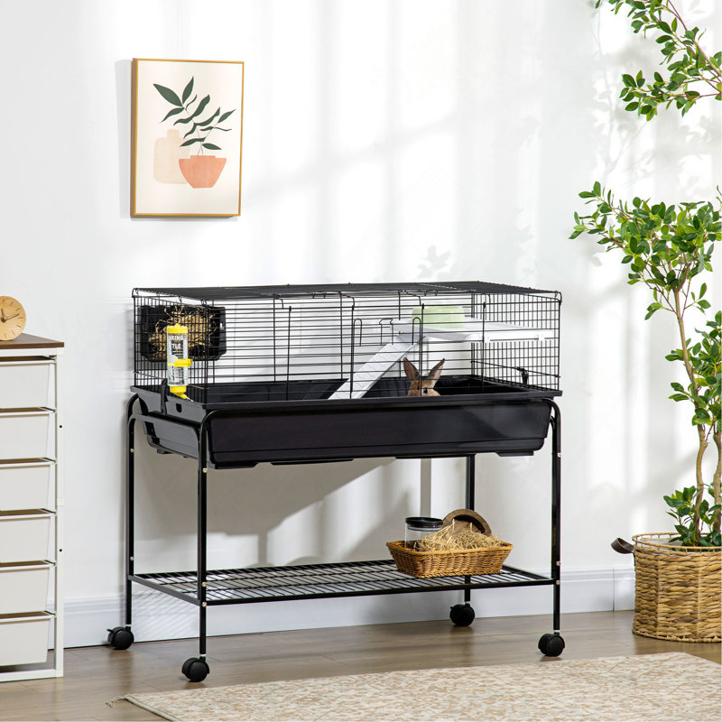 Cage à deux étages pour animaux Pawhut