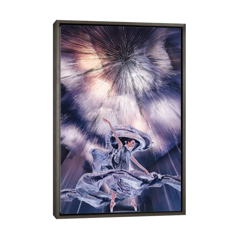 Northern Lights par Hobopeeba-impression, H 40 po x l 26 po x P 1,5 po, Toile avec cadre gris, Pas de tapis