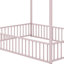 Structure de lit en métal avec clôture