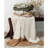 Ivory/Mustard Farmhouse Checkered Hand-Woven Polyester Throw Blanket