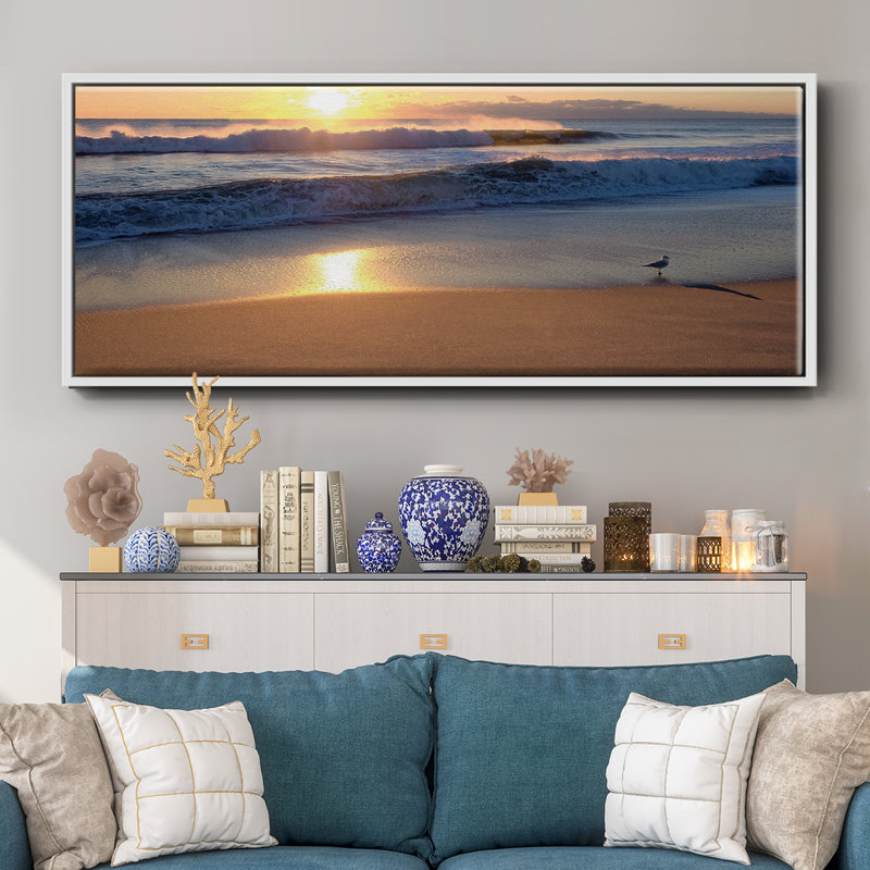Sunset- Framed Canvas, 8" H x 20" W
