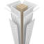 Craftsman Classic Herringbone Modern Square Non-Tapered with Crown Capital & Crown-70786262