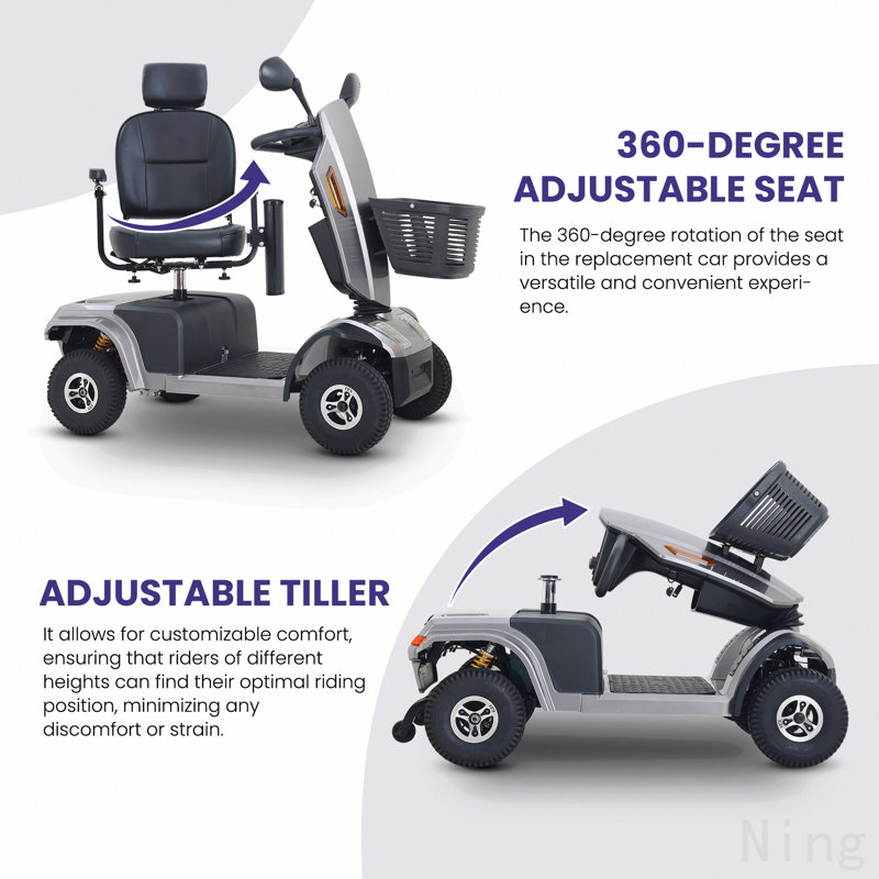 S500-Gris Scooter de mobilité robuste