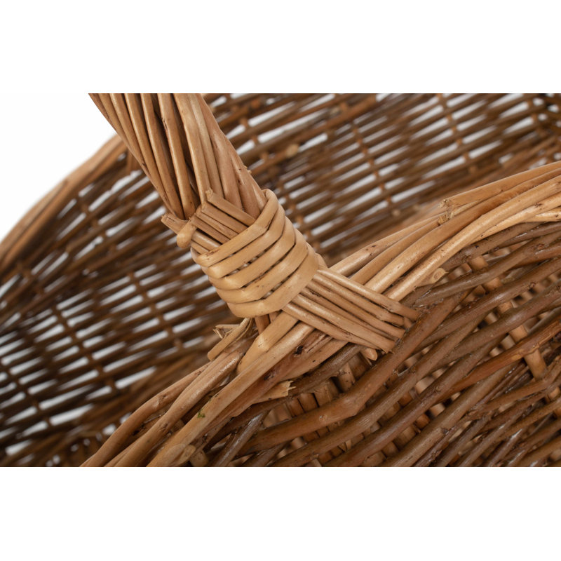 Wicker Garden Trug Basket, 33cm H x 40cm W x 30cm D