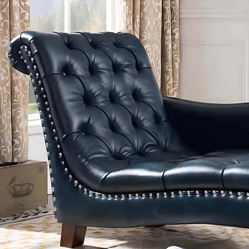 Chaise longue élégante de qualité loisir, Accoudoir à gauche (vu de face), Brun foncé/or, Atrovirens