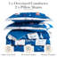 Ensemble de couette réversible surdimensionné 3 pièces Southshore Fine Linens Atlantic Blue King/California King, 1 couette et 2 taies d'oreiller King, en microfibre ultra douce-135795681