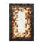 Tapis en cuir de vache naturel noir et brun patchwork 8,83 x 12 pi-27453058