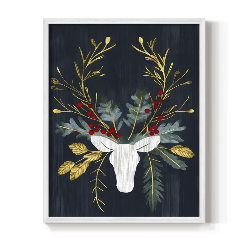 Reproduction encadrée - bois massif, H 21 po x l 17 po, Blanc