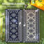 Tapis portatif réversible, tissu en polypropylène, style moderne pour le camping en plein air