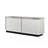 63" White Cabinet Console Table With White Faux Marble Top