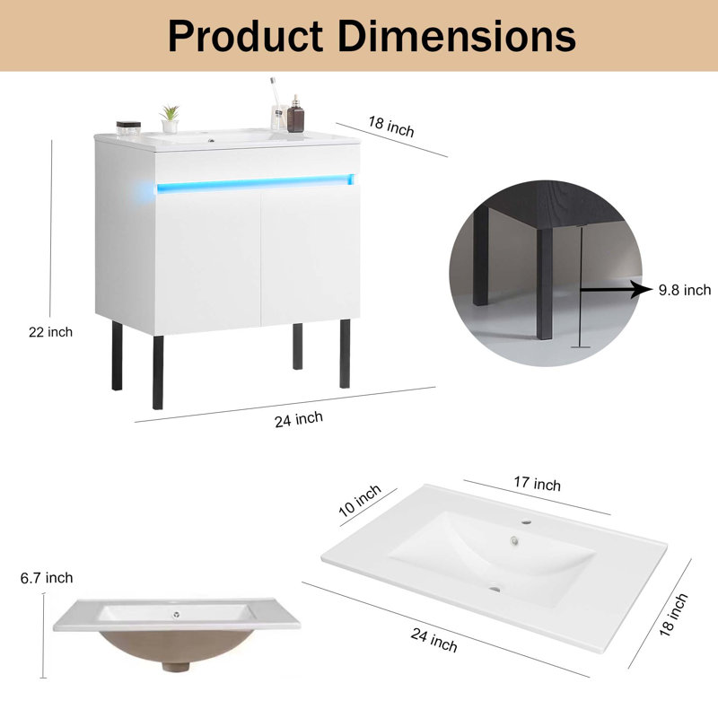 Meuble-lavabo moderne avec caractéristiques avancées et design élégant, Blanc