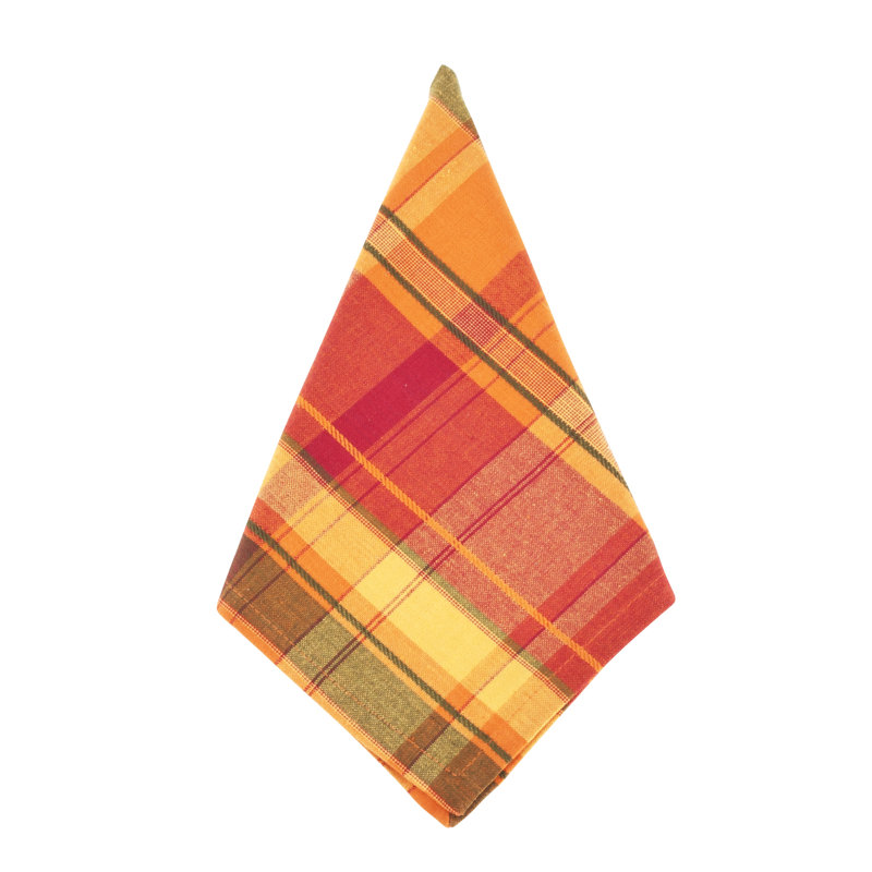 Cotton Plaid Square Napkin